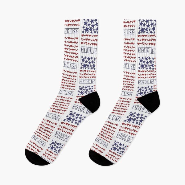 Item preview, Made in the USA Label With American Flag Made Of Hearts And Stars designed and sold by JoBella-Designs.