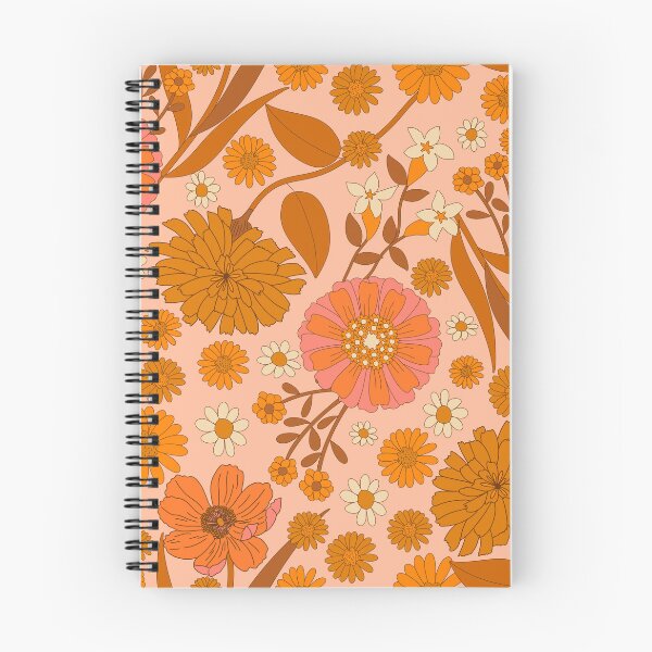 Item preview, Seventies Flower Garden-Brown Orange designed and sold by Happy  People Prints.
