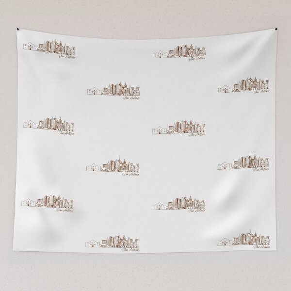Item preview, San Antonio hand drawn skyline designed and sold by chrlalexandru.