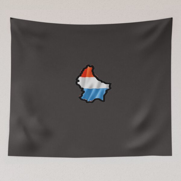 Item preview, Luxembourg Flag Map designed and sold by FunZoo.
