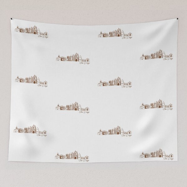 Item preview, San Diego hand drawn skyline designed and sold by chrlalexandru.