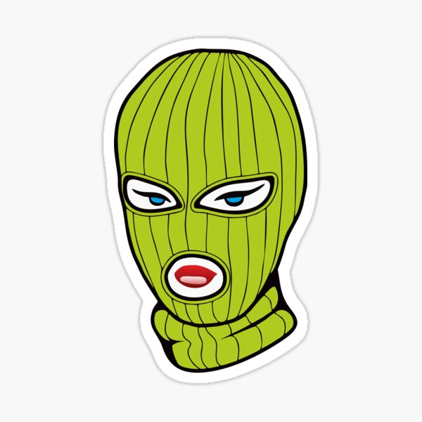 Pink ski mask balaclava Rosa Girlie woman' Sticker