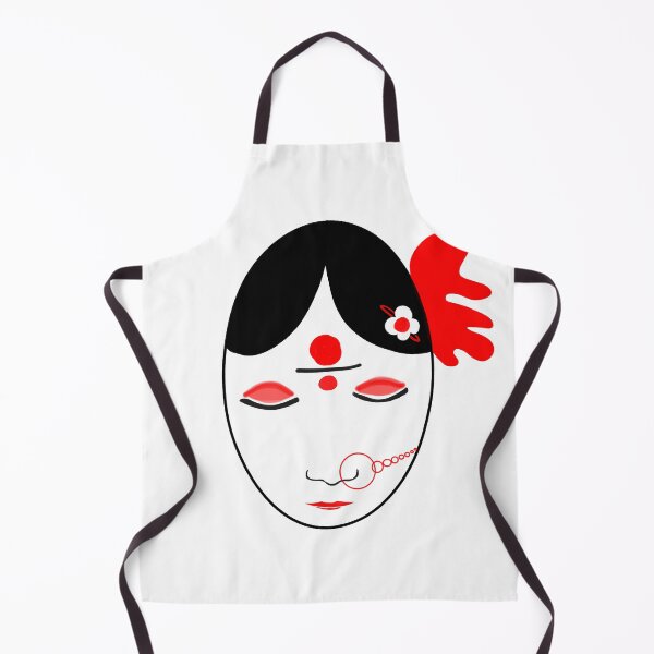 Item preview, Desi lady with hibiscus flower designed and sold by DreamKaracters.