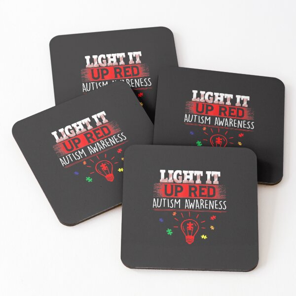 Item preview, Light It Up Red shirt Puzzle Piece Autism Awareness designed and sold by marla8ruby.