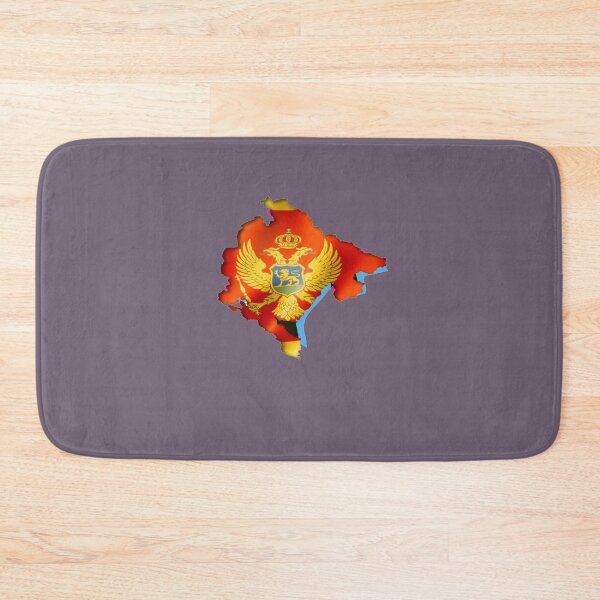 Item preview, Montenegro Flag Map designed and sold by FunZoo.