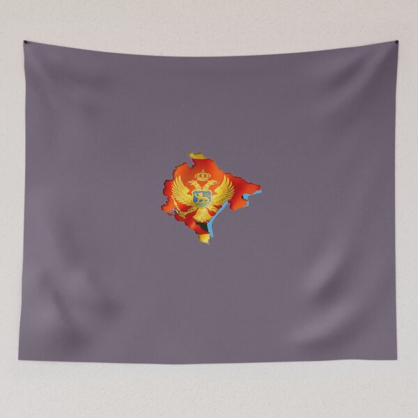 Item preview, Montenegro Flag Map designed and sold by FunZoo.