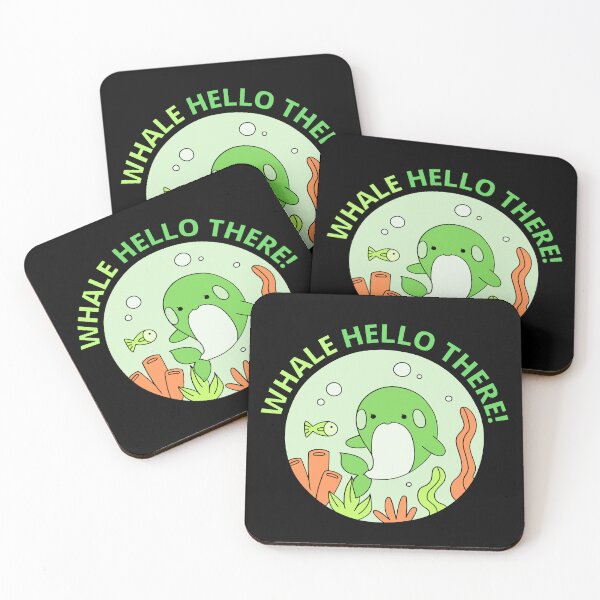 Item preview, Whale Hello There - Cute Cartoon Light Green Orca Whale designed and sold by Cawaiico.