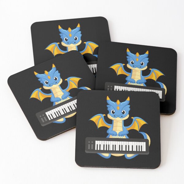 Item preview, Dragon Playing Piano ,Funny Good Dragon Piano Lovers Blue Design designed and sold by pedrored369.