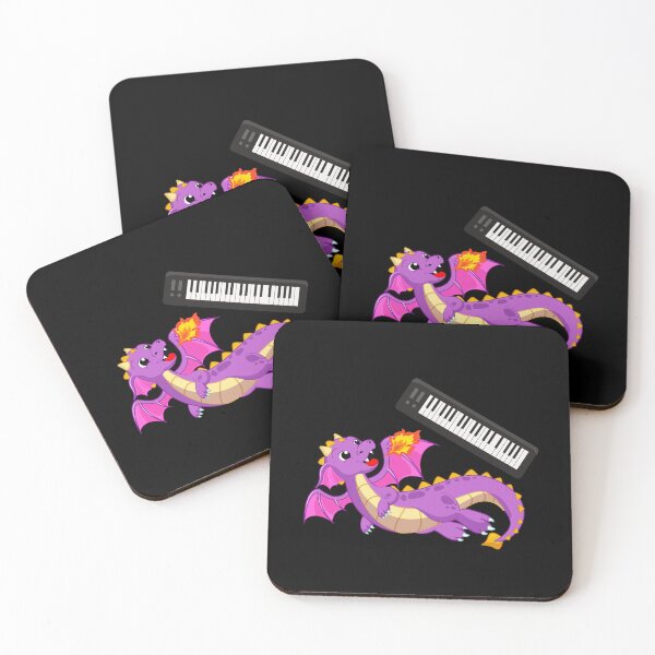 Item preview, Dragon Playing Piano ,Funny Good Dragon Piano Lovers Purple Design designed and sold by pedrored369.