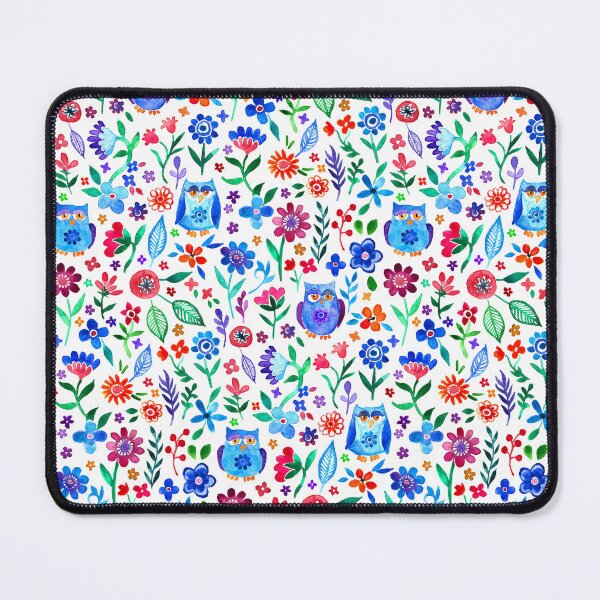 Item preview, Little Owls and Flowers on White designed and sold by micklyn.