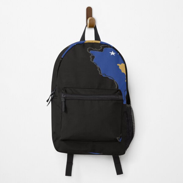 Item preview, Stylized outline map of Kosovo Flag designed and sold by FunZoo.