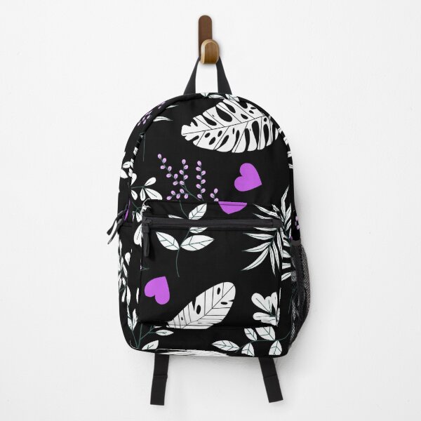 Item preview, Black Forest with White Leaves (with purple) designed and sold by Dorina Larsdotter.