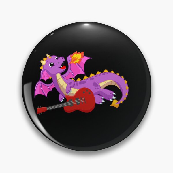 Item preview, Dragon Playing  Electric guitar ,Funny Good Dragon  Electric guitar Lovers Purple Design designed and sold by pedrored369.