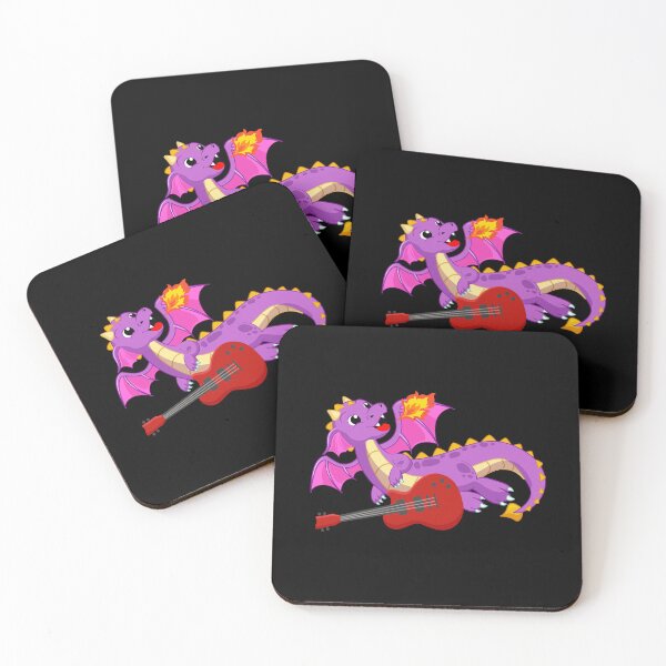 Item preview, Dragon Playing  Electric guitar ,Funny Good Dragon  Electric guitar Lovers Purple Design designed and sold by pedrored369.