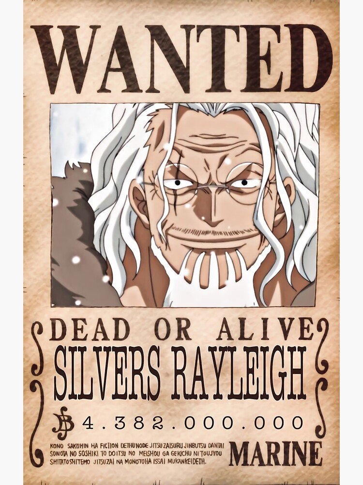 Poster Wanted Silver Rayleigh One Piece – Anime Figure Store®