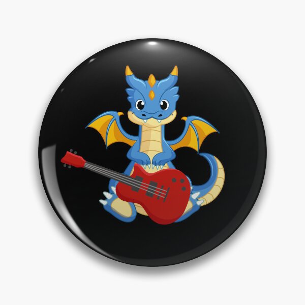 Item preview, Dragon Playing  Electric guitar ,Funny Good Dragon Electric guitar Lovers Blue Design designed and sold by pedrored369.