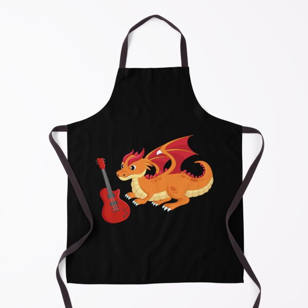 Item preview, Dragon Playing Electric guitar ,Funny Good Dragon Electric guitar Lovers Orange Design designed and sold by pedrored369.