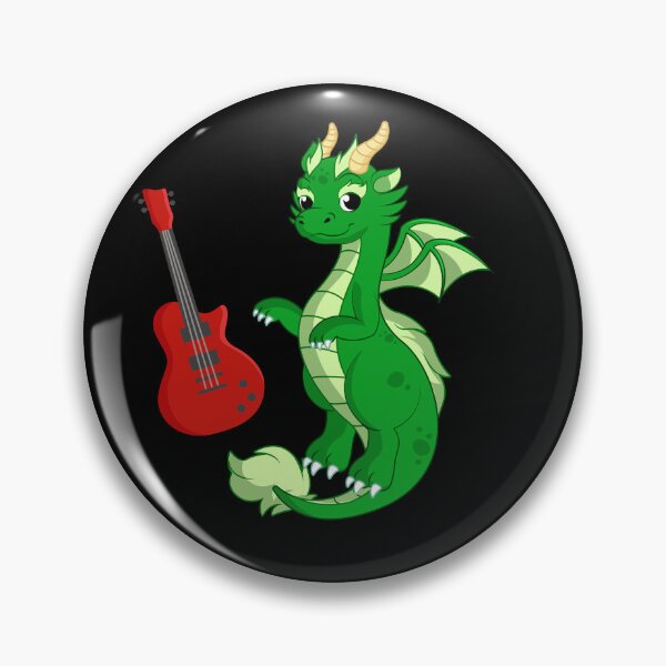 Item preview, Dragon Playing Electric guitar ,Funny Good Dragon Electric guitar Lovers Green Design designed and sold by pedrored369.