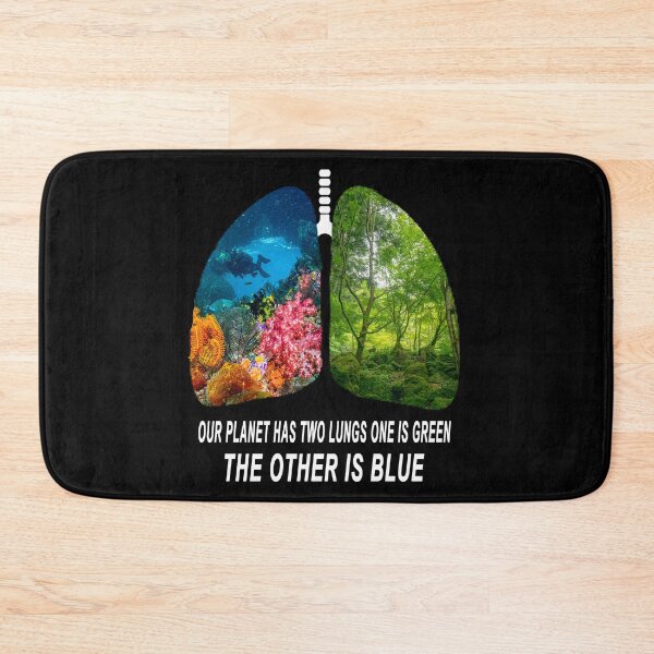 Item preview, Our planet Has Two Lungs One is Green The other is Blue - Save Our Oceans Sea Turtle Pro-Environment Nature Earth Day designed and sold by Live  Today.