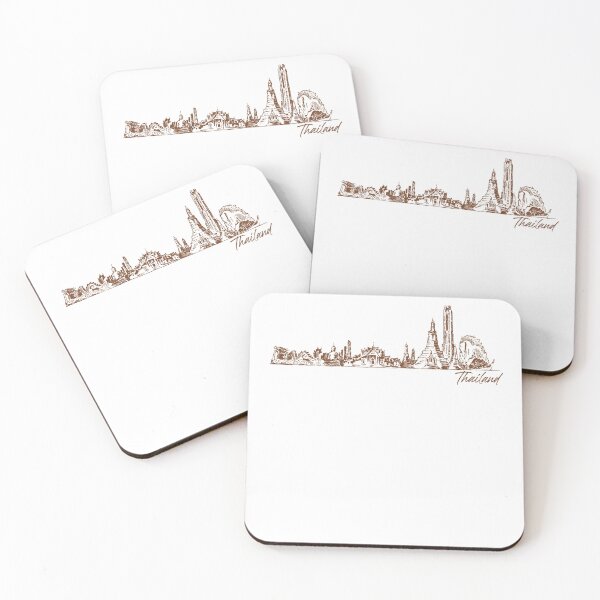 Item preview, Thailand hand drawn skyline designed and sold by chrlalexandru.