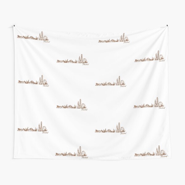 Item preview, Thailand hand drawn skyline designed and sold by chrlalexandru.