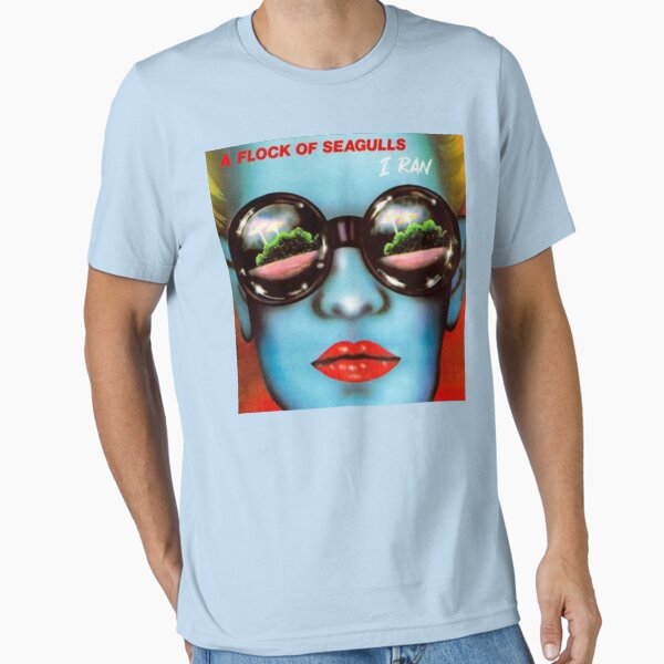 Aperçu de l'œuvre Troupeau de mouettes "J'ai couru" T-shirt classique créée et vendue par PedroDea.