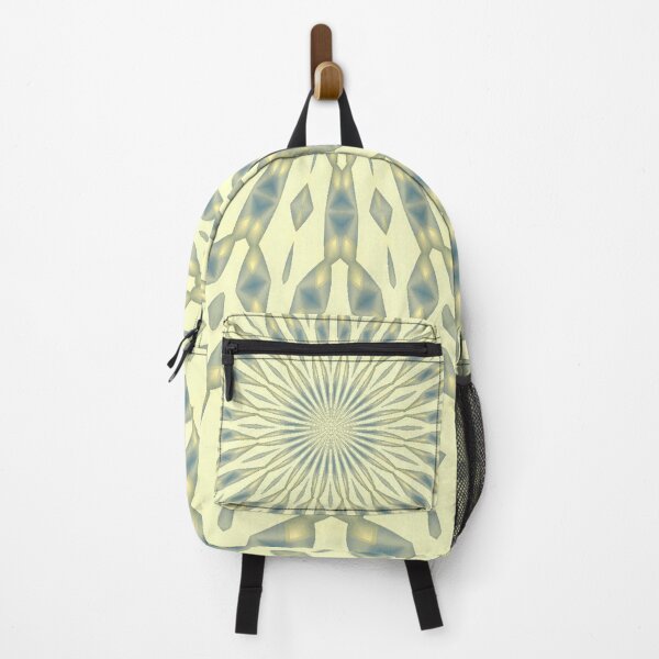 Item preview, Radial Pattern In Blue and Pale Yellow On White designed and sold by taiche.