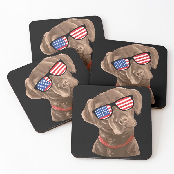 Item preview, Funny Chocolate Labrador American Flag 4th of July designed and sold by Nabaz83.