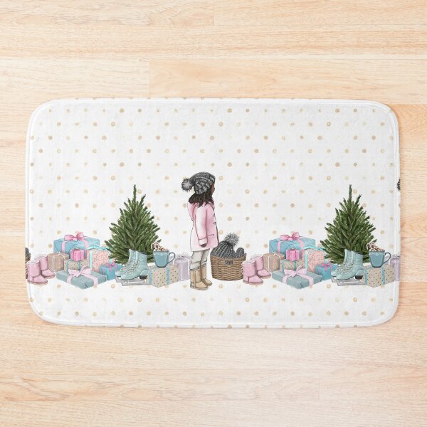 Item preview, Cozy Winter Little Girl Ho ho ho Cute Pastel Color Xmas Gift  designed and sold by CreativeBu.