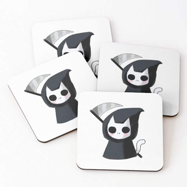 Item preview, Cute Grim reaper cat designed and sold by Mayarart.
