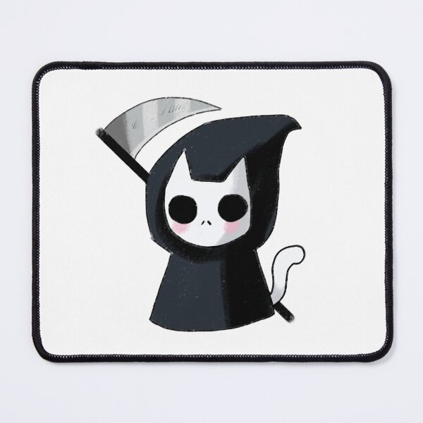 Item preview, Cute Grim reaper cat designed and sold by Mayarart.