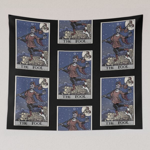 Item preview, The Fool Dancing on Skulls O Tarot Card designed and sold by Afton Mann.