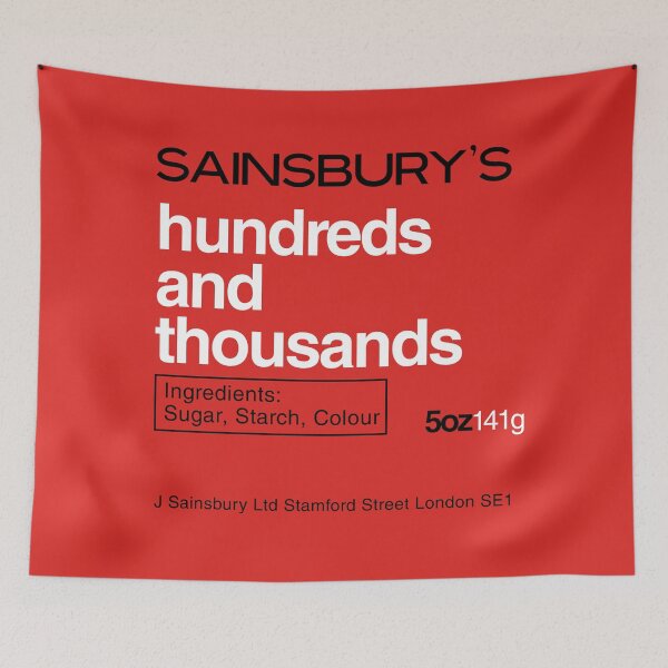 Item preview, HUNDREDS & THOUSANDS - CAKE DECORATION PACKAGING designed and sold by ThrowbackAds.