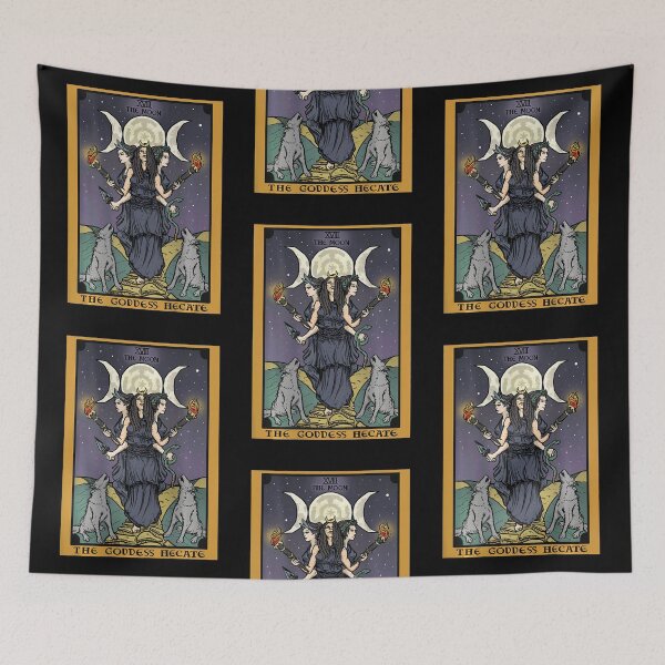 Item preview, The Goddess Hecate The Moon XVII Tarot Card designed and sold by Afton Mann.
