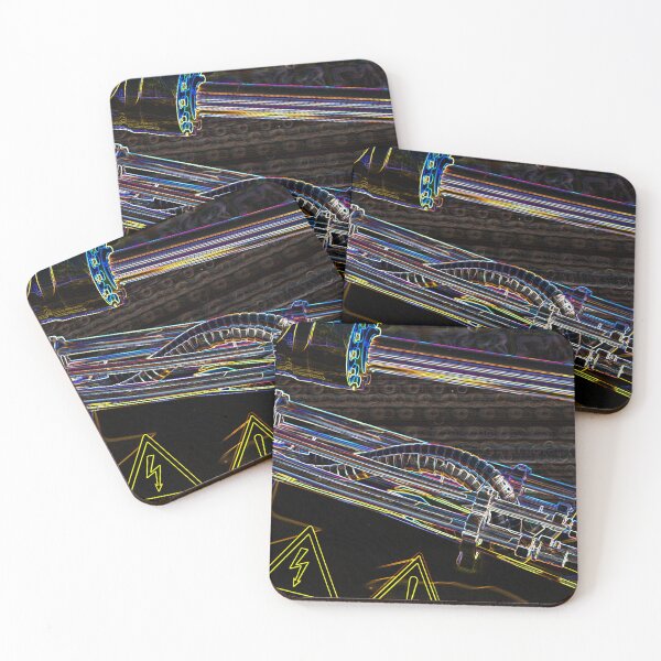 Item preview, Hydraulic steam punk as neon pop art in bright colors designed and sold by Your Happy Life.