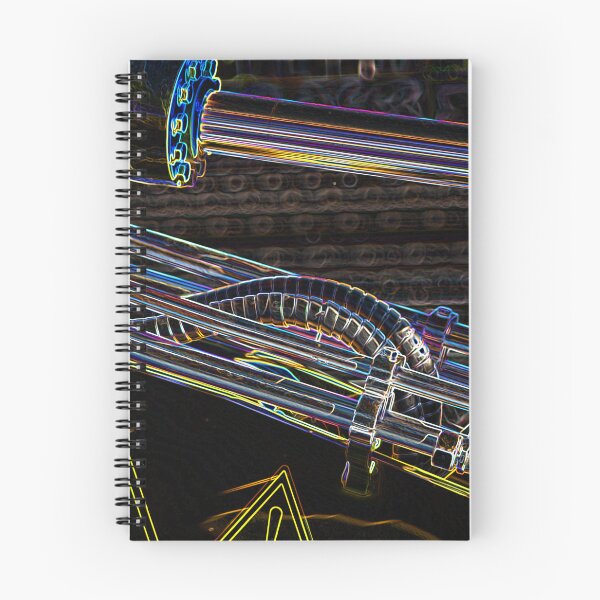 Item preview, Hydraulic steam punk as neon pop art in bright colors designed and sold by Your Happy Life.