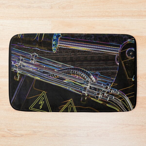 Item preview, Hydraulic steam punk as neon pop art in bright colors designed and sold by Your Happy Life.