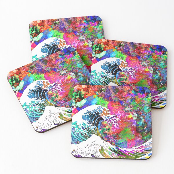 Item preview, Colorful Great Wave off Kanagawa designed and sold by UkiyoeKIMASA.
