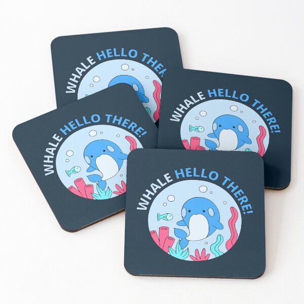 Item preview, Whale Hello There - Cute Cartoon Light Blue Orca Whale designed and sold by Cawaiico.