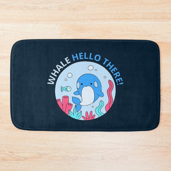 Item preview, Whale Hello There - Cute Cartoon Light Blue Orca Whale designed and sold by Cawaiico.