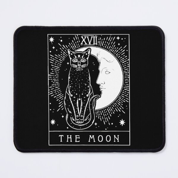 Item preview, The Moon Black Cat XVII Tarot Card Design designed and sold by Afton Mann.
