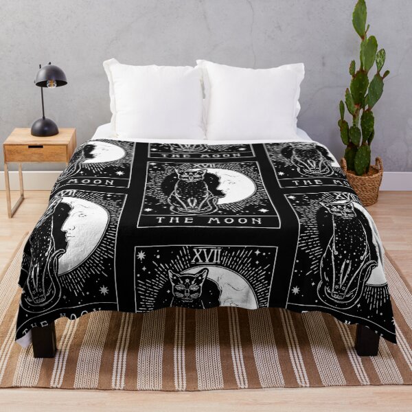Item preview, The Moon Black Cat XVII Tarot Card Design designed and sold by Afton Mann.