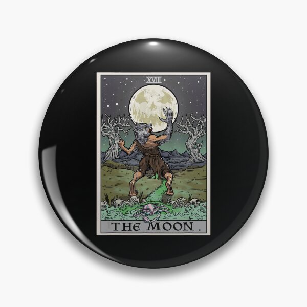 Item preview, The Moon Howling Werewolf XVIII Tarot Card designed and sold by Afton Mann.