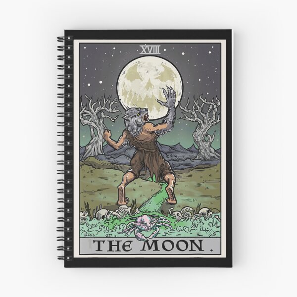 Item preview, The Moon Howling Werewolf XVIII Tarot Card designed and sold by Afton Mann.