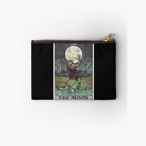 Item preview, The Moon Howling Werewolf XVIII Tarot Card designed and sold by Afton Mann.