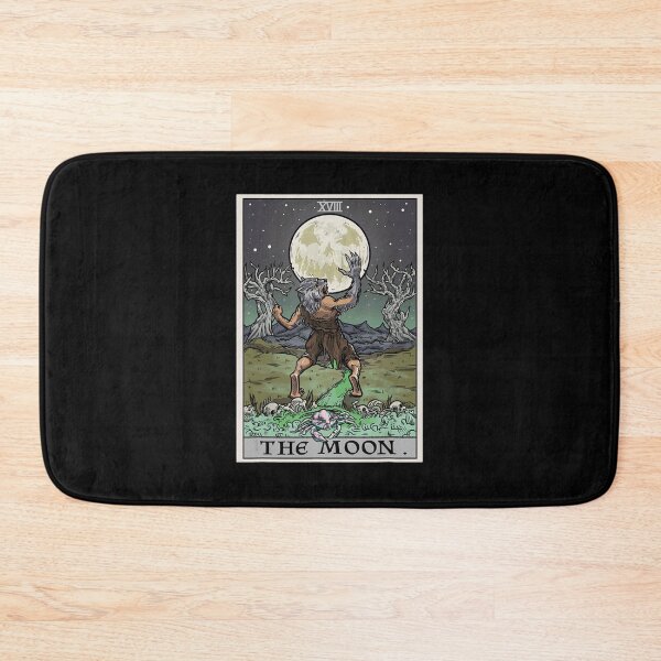 Item preview, The Moon Howling Werewolf XVIII Tarot Card designed and sold by Afton Mann.