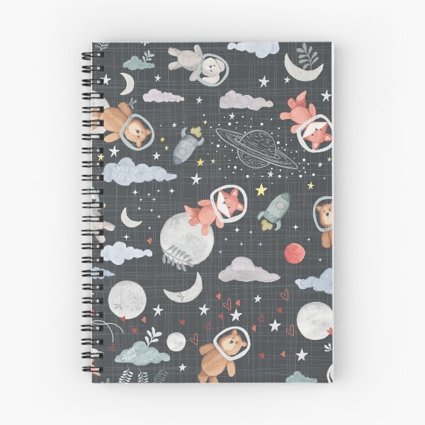 Aperçu de l'œuvre Animaux de l'espace - Bleu acier foncé texturé créée et vendue par MoshitoDesigns.
