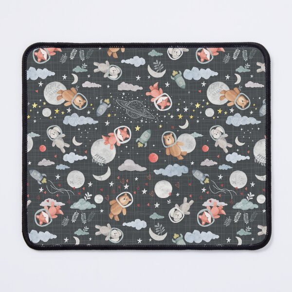 Item preview, Animales espaciales - Azul acero oscuro texturizado designed and sold by MoshitoDesigns.