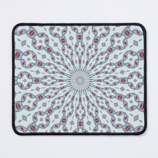 Item preview, Radial Pattern In Blue and Red On Buff White designed and sold by taiche.