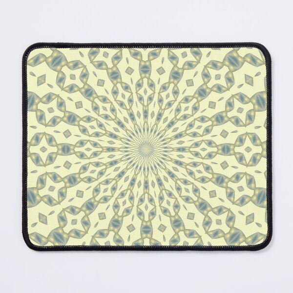 Item preview, Radial Pattern In Blue and Pale Yellow On White designed and sold by taiche.